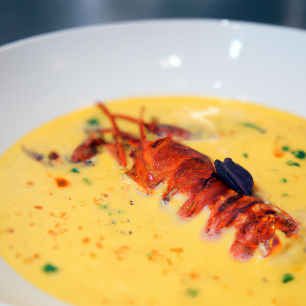 Home 2 Exquisite Lobster Bisque with Saffron Infusion