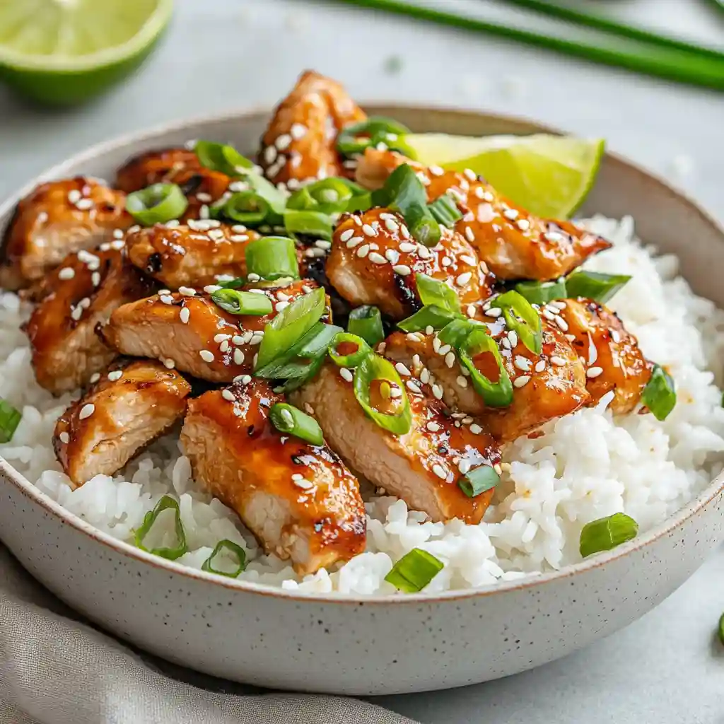 hawaiian chicken serving bowl